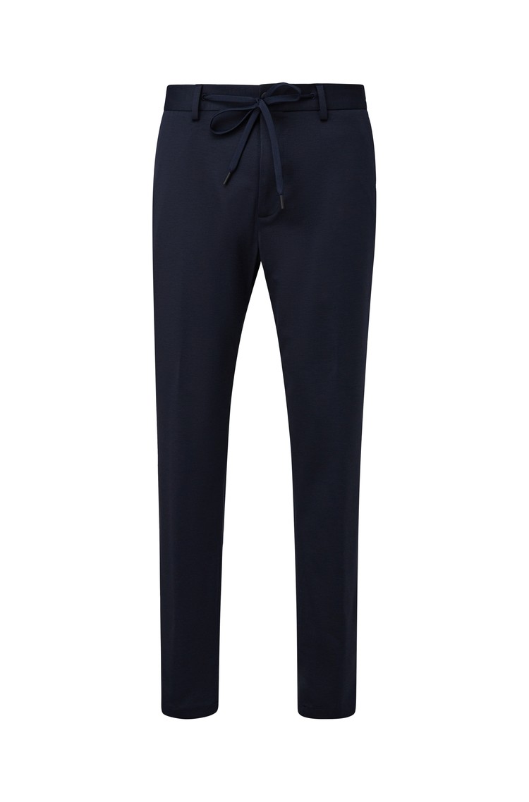 S.OLIVER Slim fit hlače iz mešanice z viskozo Modra - Blue 