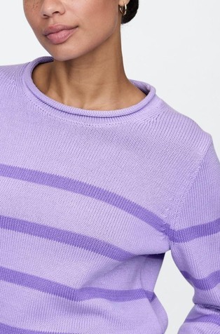 GAP Rollneck Cotton Crew Warm Violet 568 4