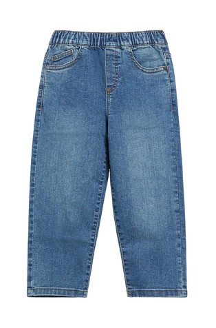 Relaxed fit jeans hlače z elastičnim pasom