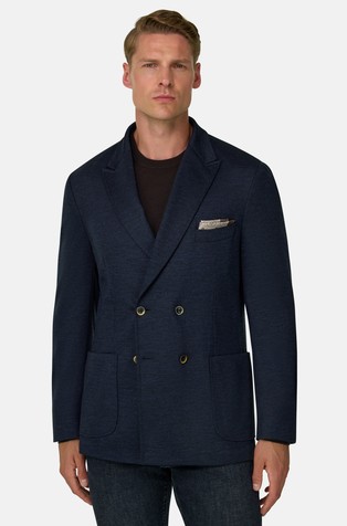Double-Breasted Blazer in Wool Blend B Jersey
