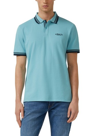 Piké polo majica s kontrastnimi detajli