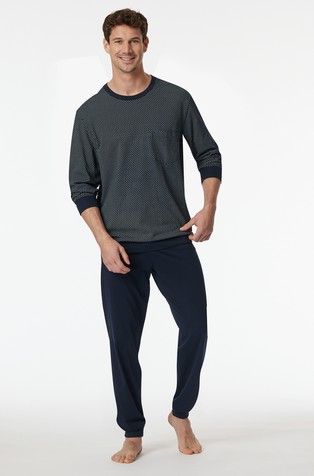 Comfort Essentials - vzorčasta pižama z dolgimi rokavi in patenti