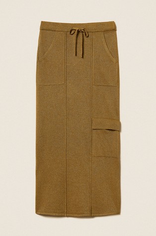 Knit skirt with lurex