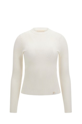 Pleten pulover z rebrastim vzorcem