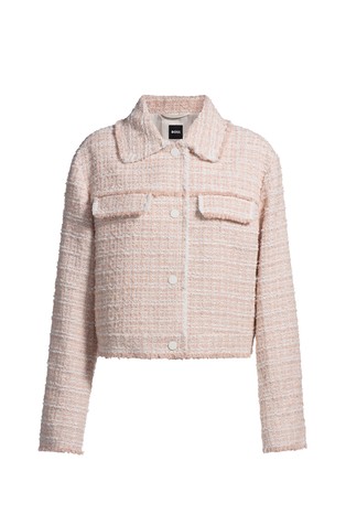 Regular-fit tweed jacket