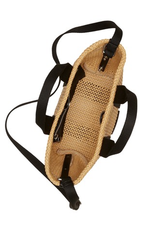 MARC O'POLO Shopper small in crochet raffia bast look Natural / Black 5