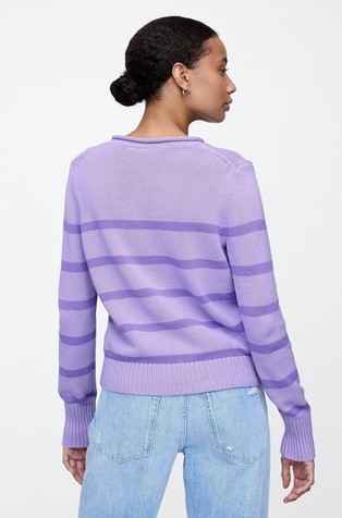 GAP Rollneck Cotton Crew Warm Violet 568 2
