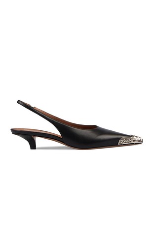 Jessica Western leather slingbacks
