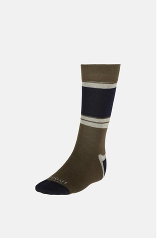 Colour-Blocking Pattern Socks in a Cotton Blend