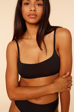 Bombažni bralette modrček brez opore