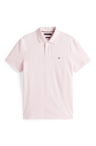 TOMMY HILFIGER Polo majica s kratkimi rokavi iz raztegljivega bombaža Roza - Pink 4
