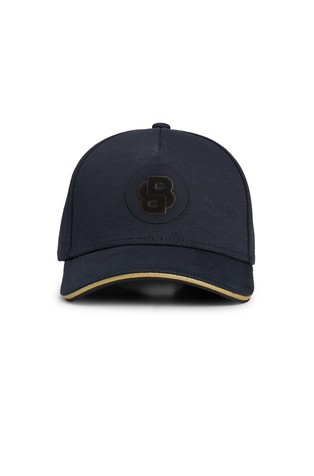 Cotton-blend cap with Double B monogram patch