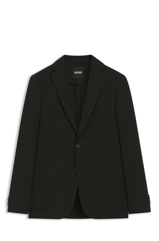Slim-fit jacket in stretch-cotton seersucker