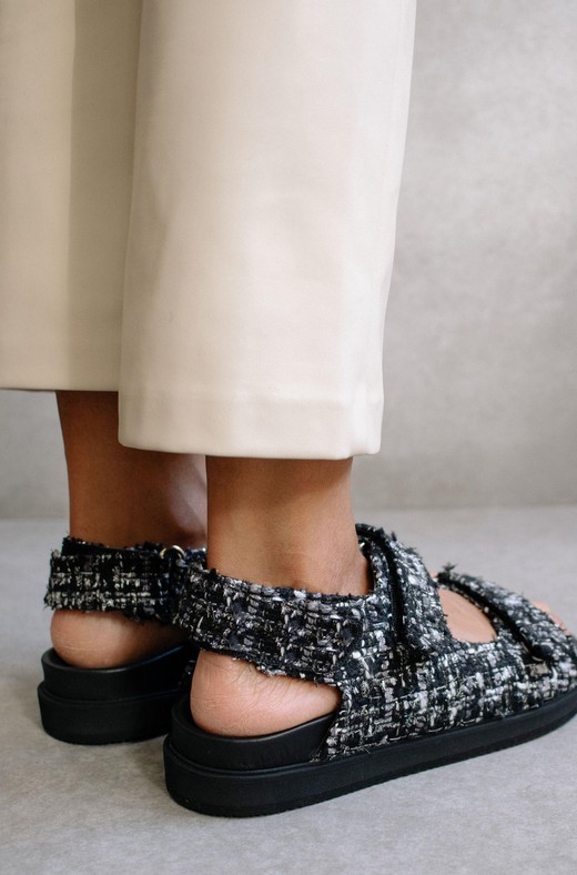 Hook-Loop Tweed Sandal | ALOHAS | emporium.si