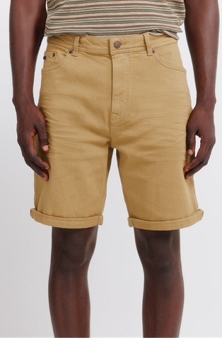 Washed 5-pocket slim fit Bermuda shorts