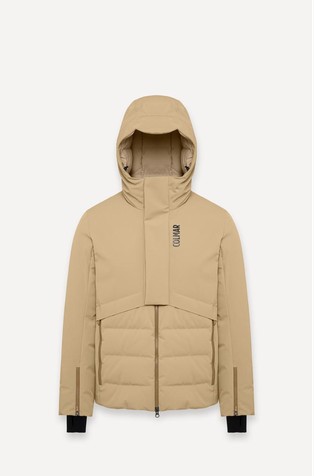 Vodoodbojna smučarska puhovka z brezšivnim grelcem vratu