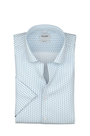 Level Five 24/Seven body fit vzorčasta srajca s kratkimi rokavi