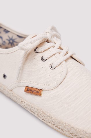 SPRINGFIELD Rustic espadrille cotton sneakers White 4