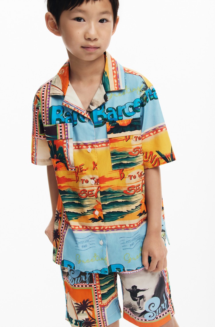DESIGUAL Tropical postcards shirt Multi 
