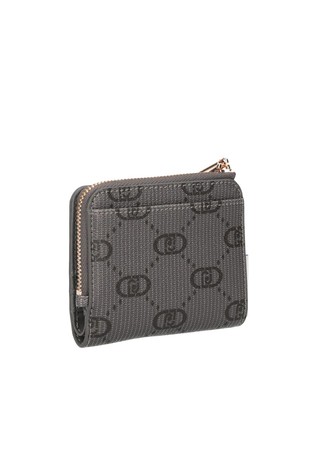LIU JO Logo print wallet Gray 3