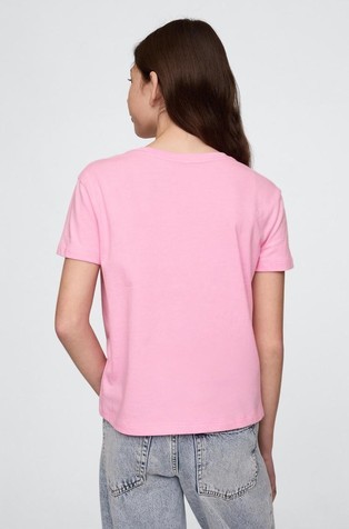 GAP Majica s kratkimi rokavi in potiskom za deklice Roza - Parisian Pink 3