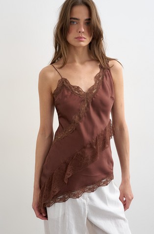TSIDA asymmetric top with lace