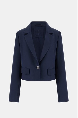 Cropped suknjič z enorednim zapenjanjem