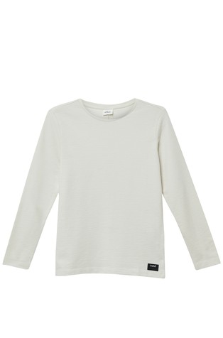 Teksturirana jersey majica z dolgimi rokavi