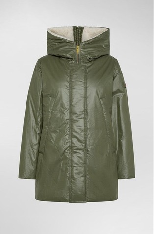 Povoskana puhovka s kapuco