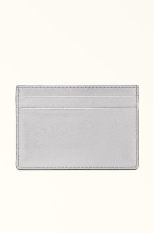 FURLA Denarnica za kartice s kovinskim leskom Srebrna - Silver 2