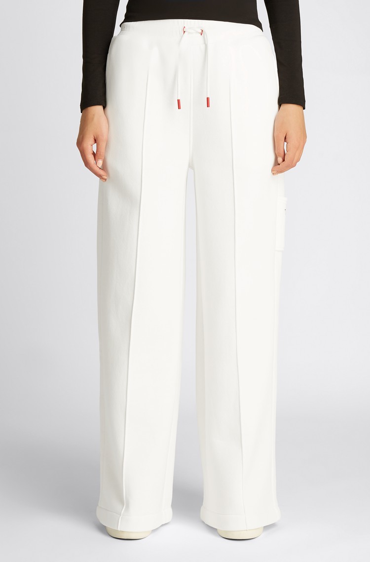 TOMMY HILFIGER Logo Embroidery Terry Joggers White 