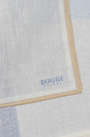 BOGGI MILANO Colour Block Linen Pocket Square Multi 2