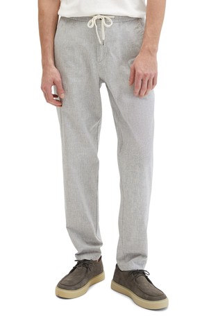 Tapered fit hlače iz organskega bombaža in lana