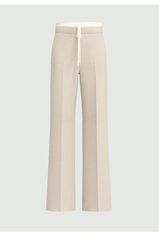 Hlače iz laminirane viskozne mešanice z zatezno vrvico