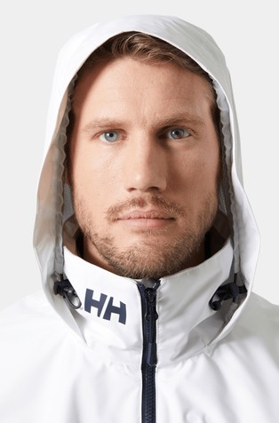 HELLY HANSEN Crew 2.0 jadralska jakna s kapuco Bela - White 3
