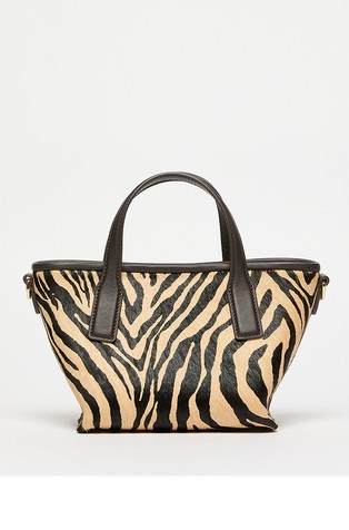 Majhna shopper torbica z zebrastim vzorcem