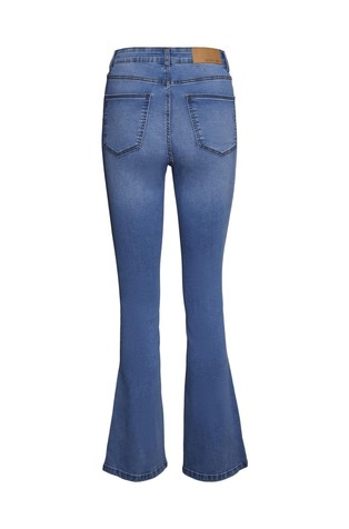 NOISY MAY NMSALLIE zvončaste eans hlače z visokim pasom Modra - Light Blue Denim 7