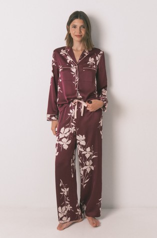Satin floral classic pyjamas