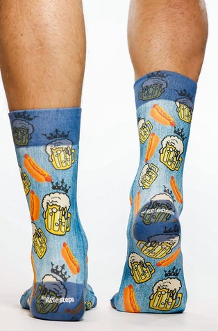 WIGGLESTEPS Beer and Sausage socks Blue / Multi 2