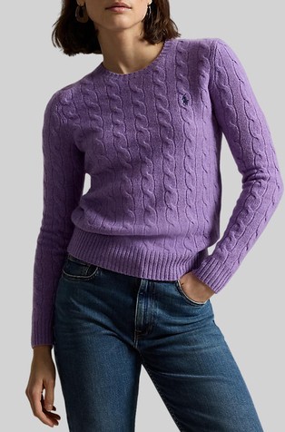 Cable Wool-cashmere Crewneck Sweater