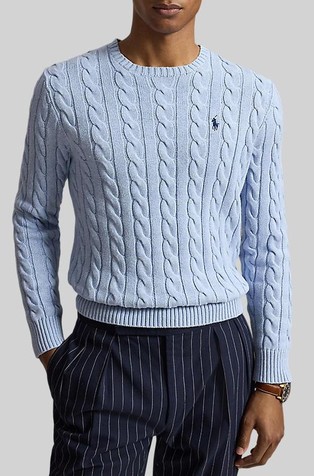 Cable-Knit Cotton Sweater