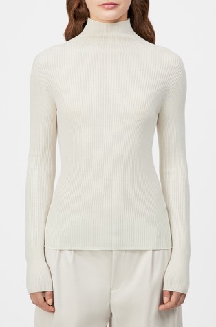 Ribbed wool-blend sweater