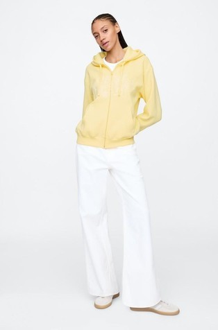 GAP Gap Logo Zip Hoodie Pale Banana 12-0824Tcx 3