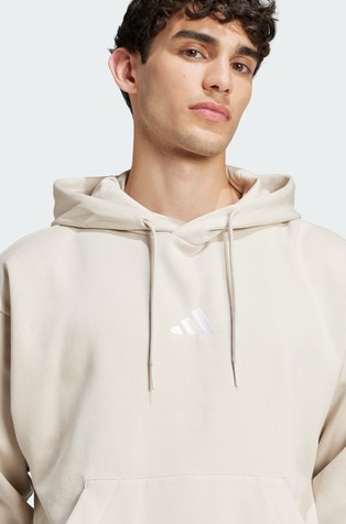 ADIDAS Essentials Feelcozy pulover s kapuco in flisirano notranjostjo Siva - Wonder Alumina / White 4