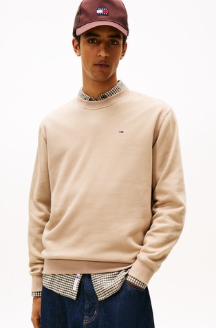 Regular fit pulover z vezeno logo zastavico