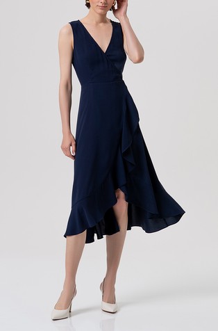 Midi obleka brez rokavov