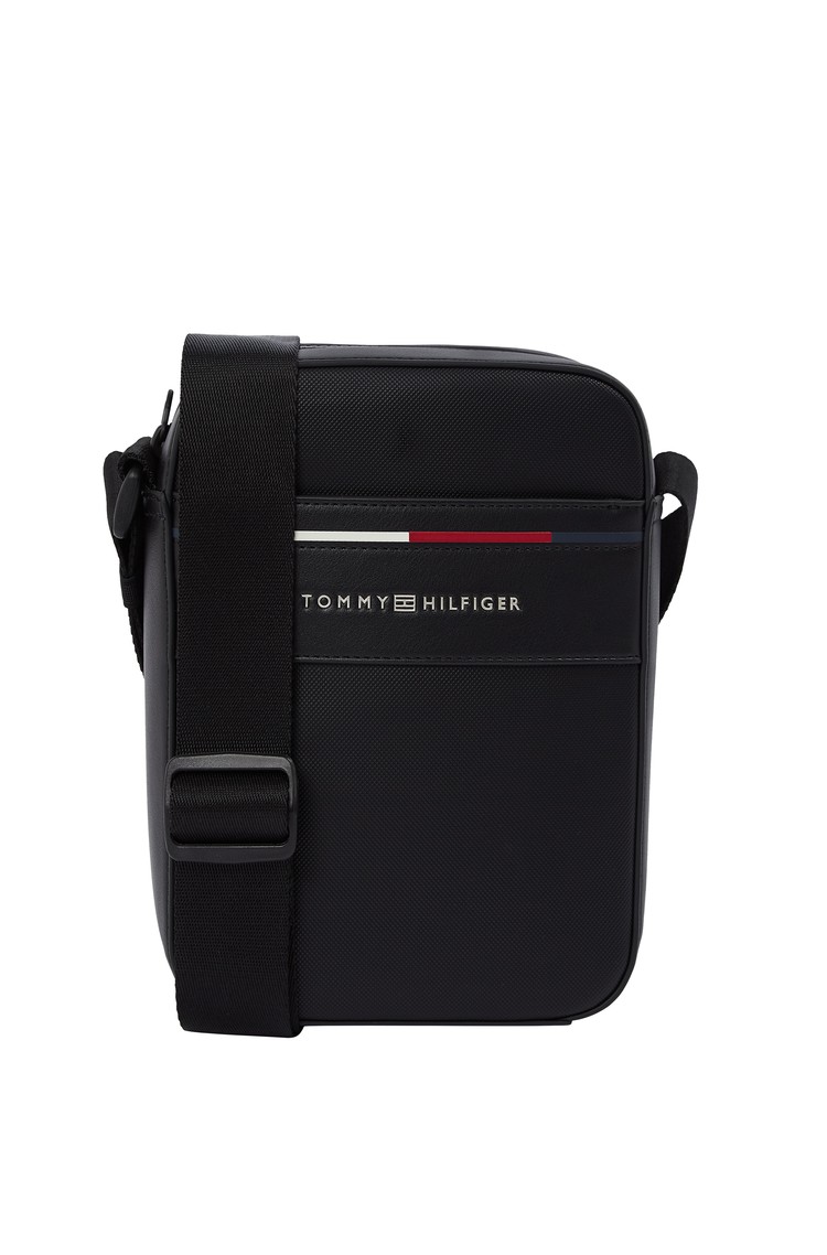 TOMMY HILFIGER Logo torba za čez ramo Črna - Black 