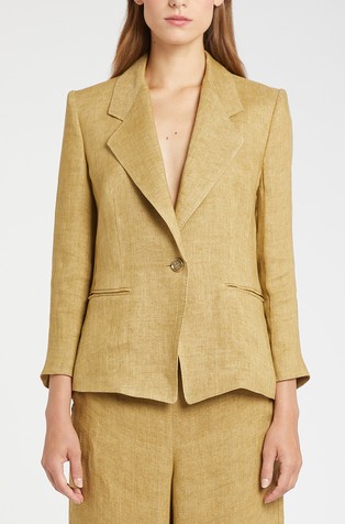 Slim fit lanen suknjič