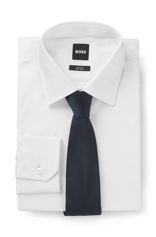 HUGO BOSS Jacquard tie and pocket square set Dark Blue 3