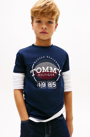 Bombažna majica s kratkimi rokavi in potiskom